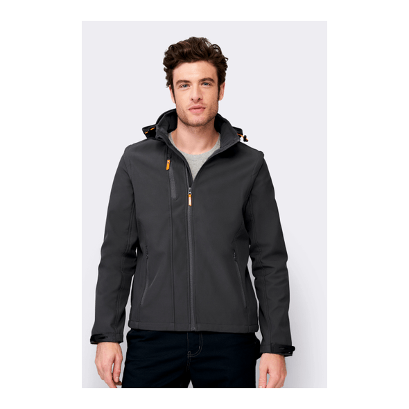 Softshell Jacket With Removable Sleeves And Hood
